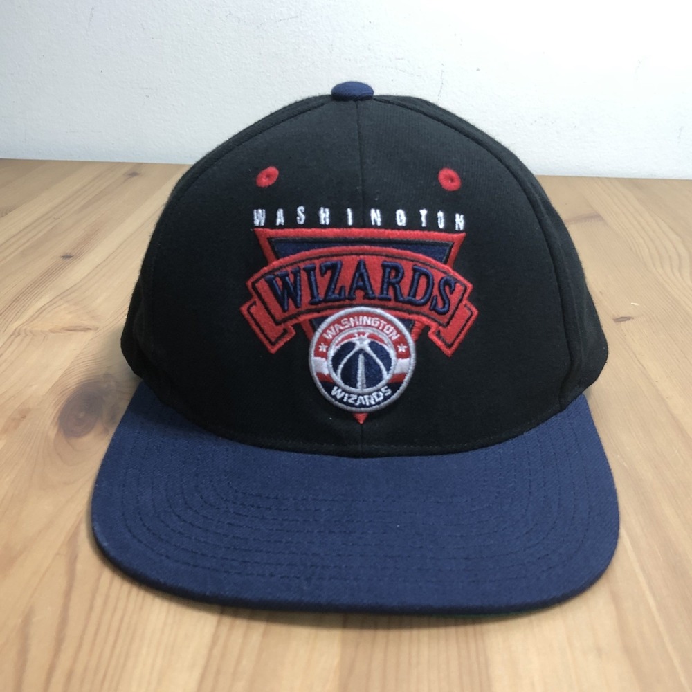 Washington Wizards Michell & Ness SnapBack Hat Adjustable One Size Black Navy